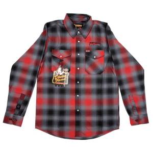 Wehrli Custom Fabrication Men's Dixxon Flannel - Red & Grey Plaid