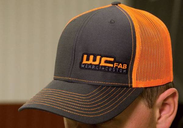Wehrli Custom Fabrication - Wehrli Custom Fabrication Snap Back Hat Charcoal/Neon Orange WCFab - WCF100629