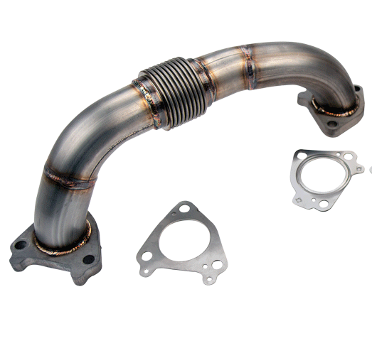 Wehrli Custom Fabrication - Wehrli Custom Fabrication 2001-2016 Duramax 2" Stainless Driver Side Up Pipe for OEM or WCFab Manifold with Gaskets - WCF100652