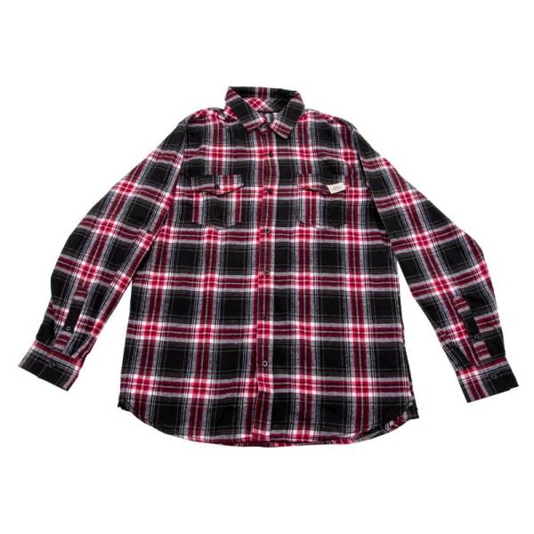 Wehrli Custom Fabrication - Wehrli Custom Fabrication Men's Flannel - Black, Red & White Plaid, Limited Edition - WCF101015