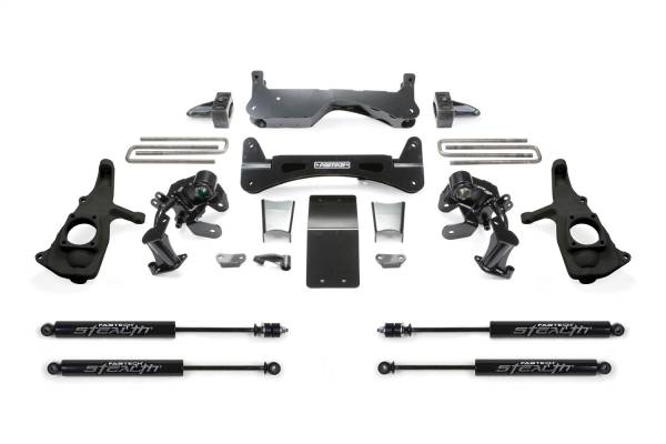 Fabtech - Fabtech Raised Torsion Suspension Lift System w/Stealth Monotube Shocks 6 in. Lift - K1051M