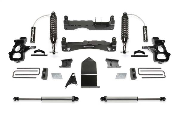 Fabtech - Fabtech Performance Lift System w/Shocks 4 in. Lift w/Front Stainless Steel Dirt Logic 2.5 Resi Coilovers Rear Dirt Logic Shocks - K1117DL