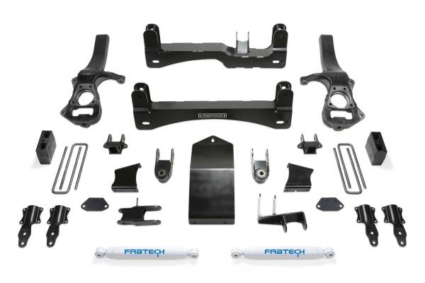 Fabtech - Fabtech Basic Lift System w/Shocks 6 in. Lift Incl. Front Shock Extensions And Rear Performance Shocks - K1132