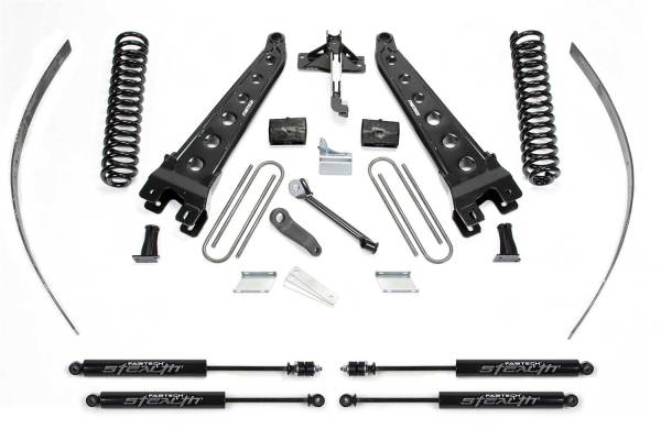 Fabtech - Fabtech Radius Arm Lift System w/Stealth Monotube Shocks 8 in. Lift w/Factory Overload - K2124M