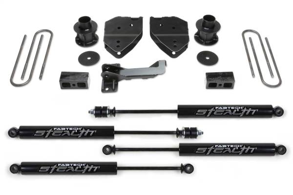 Fabtech - Fabtech Budget Lift System w/Shock 4 In. Lift Incl. Stealth Shocks - K2213M