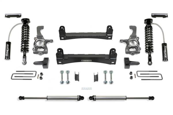 Fabtech - Fabtech Performance Lift System w/Shocks 4 in. Lift Incl. Front 2.5 Resi Coilovers/Rear 2.25 Shocks - K2259DL