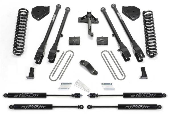 Fabtech - Fabtech 4 Link Lift System 6 in. Lift Incl. Coils And Stealth Monotube Shocks - K2284M