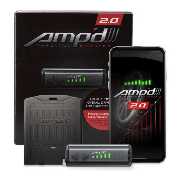 Edge Products - Edge Products AMPd 2.0 Throttle Booster Incl. Wireless Control Switch/Smartphone App/5 Preset Throttle Curves/3 Customizable Throttle Slots/Dry Filter - 28855-D2