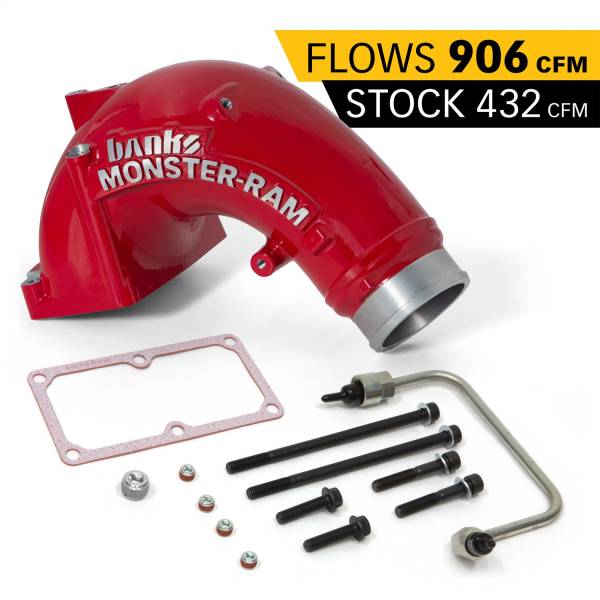 Banks Power - Banks Power Monster-Ram Intake System w/Fuel Line-2007-18 Dodge/RAM 6.7L  3.5in.  Red - 42788-PC