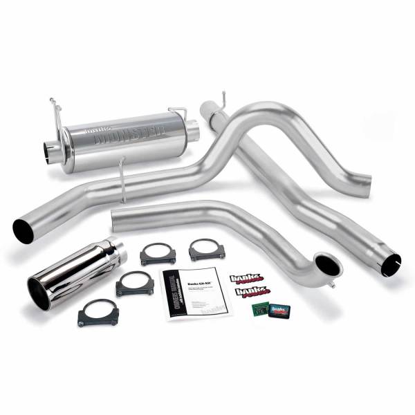 Banks Power - Banks Power Git-Kit  Single Exh  S/S-Chrome Tip-2000-03 Ford 7.3L Excursion - 47514