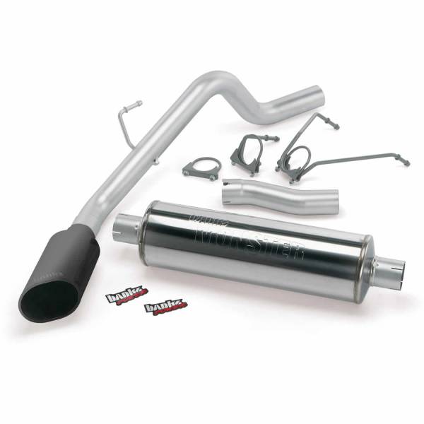 Banks Power - Banks Power Monster Exhaust System  S/S-Black Tip-02-03 Dge 4.7L  1500-CCSB - 48575-B