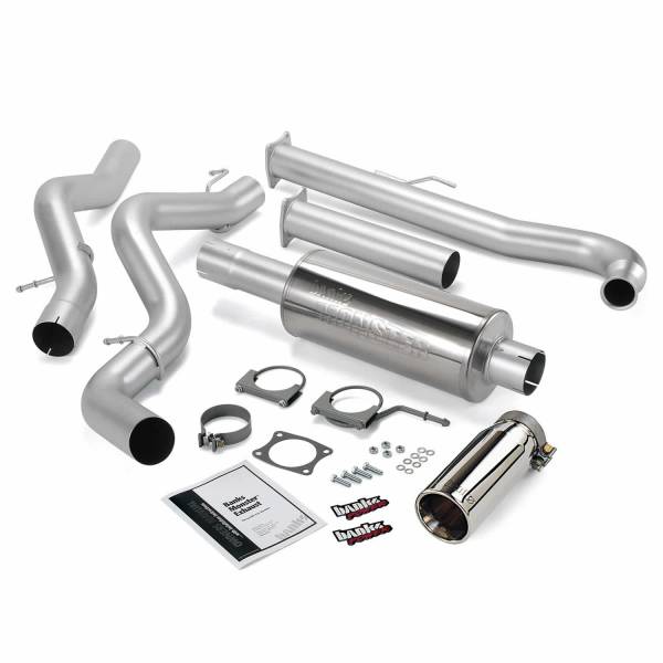 Banks Power - Banks Power Monster Exhaust System  S/S-Chrome Tip-2001-04 Chevy 6.6L Sclb - 48628