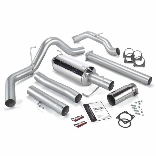 Banks Power - Banks Power Monster Exhaust System  S/S-Chrome Tip-03-04 Dodge 5.9L  SCLB/CCSB  Cat - 48640