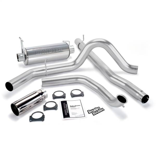 Banks Power - Banks Power Monster Exhaust System  S/S-Chrome Tip-2000-03 Ford 7.3L  Excursion - 48653