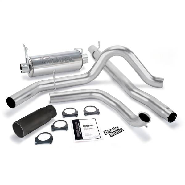 Banks Power - Banks Power Monster Exhaust System  S/S-Black Tip-2000-03 Ford 7.3L Excursion - 48653-B