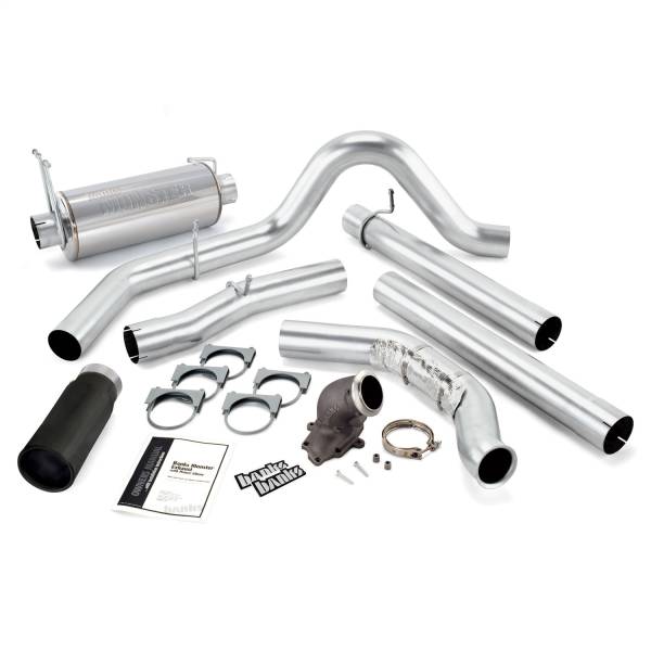 Banks Power - Banks Power Monster Exhaust W/Power Elbow  S/S-Black Tip-2000-03 Ford 7.3L Excursion - 48654-B