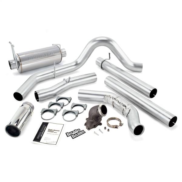 Banks Power - Banks Power Monster Exhaust W/Power Elbow  S/S-Chrome Tip-2001-03 Ford 7.3L-275HP  Manual Trans.  Cat - 48660