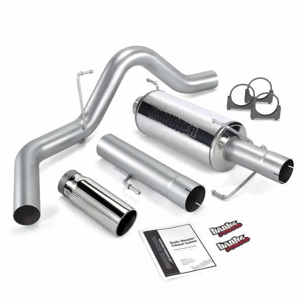 Banks Power - Banks Power Monster Exhaust System  S/S-Chrome Tip-2004-07 Dodge 5.9L 325Hp  SCLB/CCSB - 48700