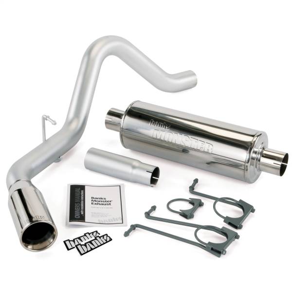 Banks Power - Banks Power Monster Exhaust System  S/S-Chrome Tip  08-09 Ford 6.8 S/D  EC/CCSB/11-16 Ford 6.2L F250-CCSB-CCLB - 48725