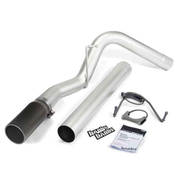 Banks Power - Banks Power Monster Exhaust  Single  S/S-Black Tip-2007-13 Dodge 6.7L  All Cab/Beds - 49774-B
