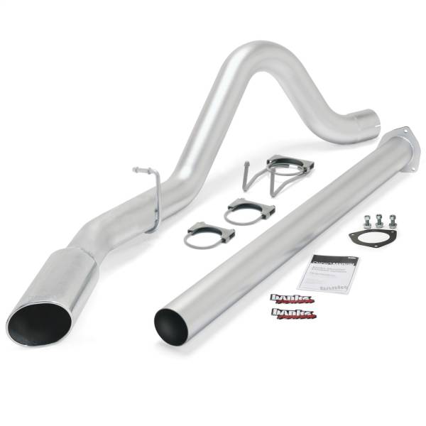 Banks Power - Banks Power Monster Exhaust  Single  S/S-Chrome Tip-11-13 Ford 6.7L F250-350/2014 F-450-CCSB-CCLB  SRW - 49788