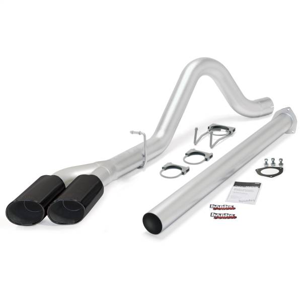 Banks Power - Banks Power Monster Exhaust  Single-Dual  S/S-Black Tips-2015 Ford 6.7L F250-350/F-450 CCSB-CCLB - 49793-B