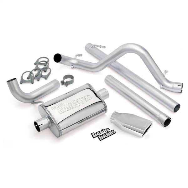 Banks Power - Banks Power Monster Exhaust System  S/S-Chrome Tip-07-11 Jeep 3.8L Wrangler Unlimited-4Dr - 51322