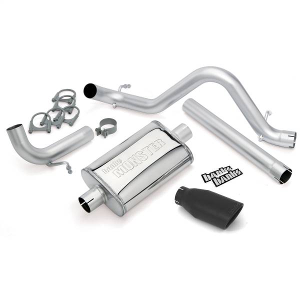 Banks Power - Banks Power Monster Exhaust System  S/S-Black Tip-2012-18 Jeep 3.6L  Wrangler Unltd.-4Dr - 51343-B