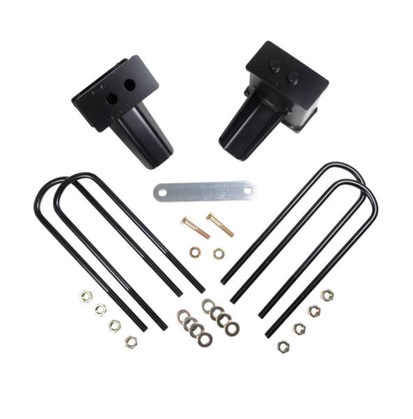 ReadyLift - ReadyLift Rear Block Kit 4 in. Blocks Incl. U-Bolts All Required Hardware - 26-21400