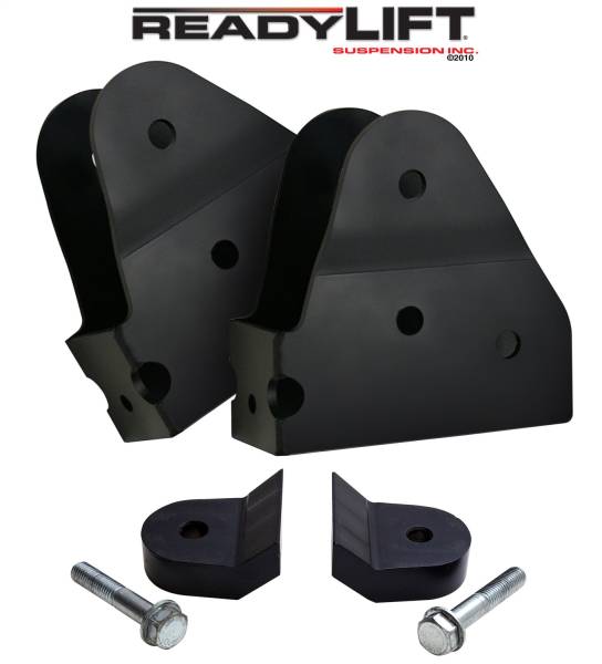 ReadyLift - ReadyLift Radius Arm Bracket Kit Lift Height 3.5 in. Incl. Two Brackets Two 1 in. Lower Coil Spring Spacers Hardware And Instructions - 67-2550