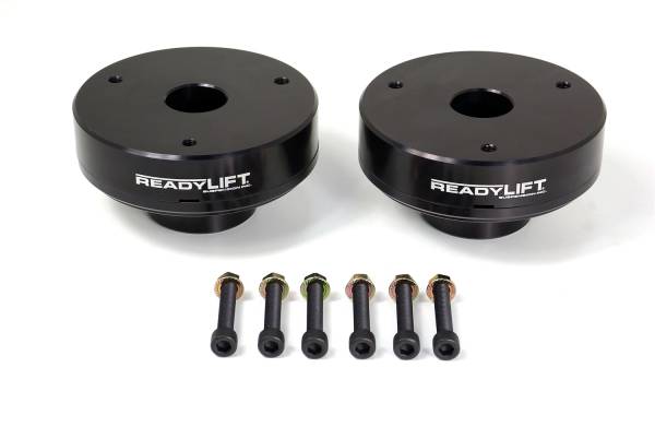 ReadyLift - ReadyLift T6 Billet Front Leveling Kit 2.25 in. Lift Anodized Black Allows Up To A 33in. Tire - T6-3085-K