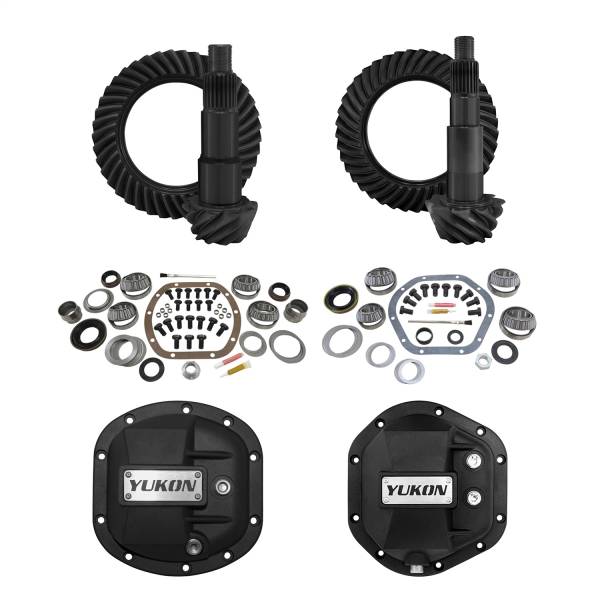 Yukon Gear - Yukon Re-Gear Kit D30/44 Jeep Wrangler JK Non-Rubicon 4.56 Ratio w/Diff Covers - YGK012STG2