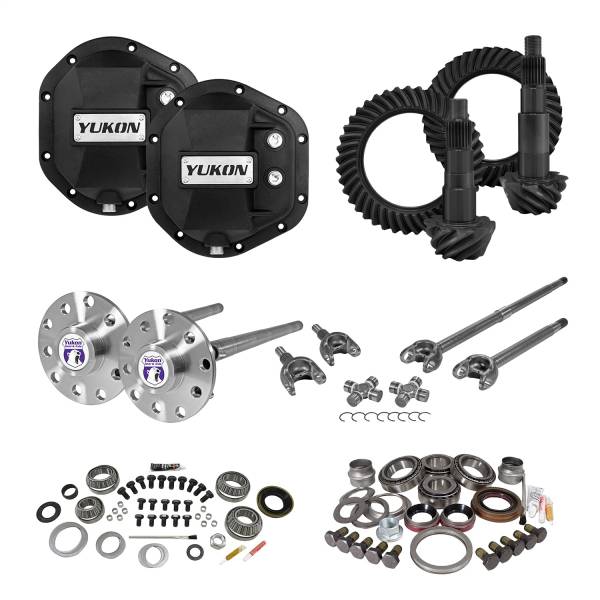 Yukon Gear - Yukon Gear Stage 4 Re-Gear Kit upgrades front/rear diffs 24 spl incl covers/fr/rr axles - YGK015STG4