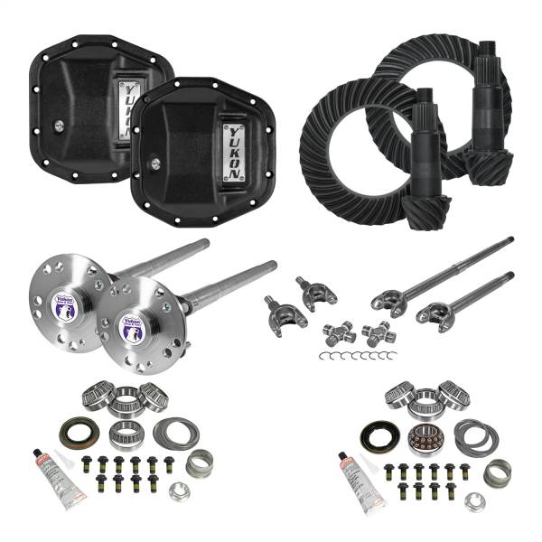 Yukon Gear - Yukon Gear Stage 4 Re-Gear Kit upgrades front/rear diffs 28 spl incl covers/fr/rr axles - YGK065STG4