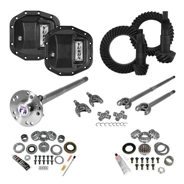 Yukon Gear - Yukon Gear Stage 4 Re-Gear Kit upgrades frnt/rr diffs 24/28 spl incl covers/fr/rr axles - YGK076STG4