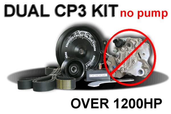 Industrial Injection - Industrial Injection 2003-13 Dodge 5.9L CR Dual Cp3 Kit Dodge 1200+ Hp (Kit Only) - DCP3DKIT