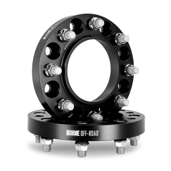 Mishimoto - Mishimoto Borne Off-Road Wheel Spacers - 8X170 - 125 - 32mm - M14 - Black - BNWS-002-320BK