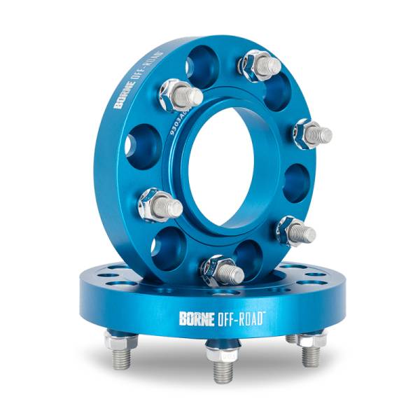 Mishimoto - Mishimoto Borne Off Road Wheel Spacers - 6x135 - 87.1 - 25 - M14 - Blue - BNWS-007-250BL