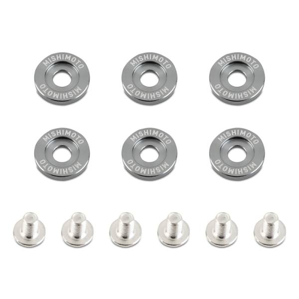 Mishimoto - Mishimoto Large Fender Washer Kit (6pcs) - Gunmetal - MMFW-LG-6GM