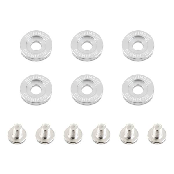 Mishimoto - Mishimoto Large Fender Washer Kit (6pcs) - Silver - MMFW-LG-6SL