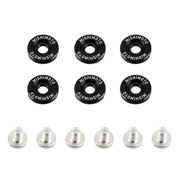 Mishimoto - Mishimoto Small Fender Washer Kit (6pcs) - Black - MMFW-SM-6BK