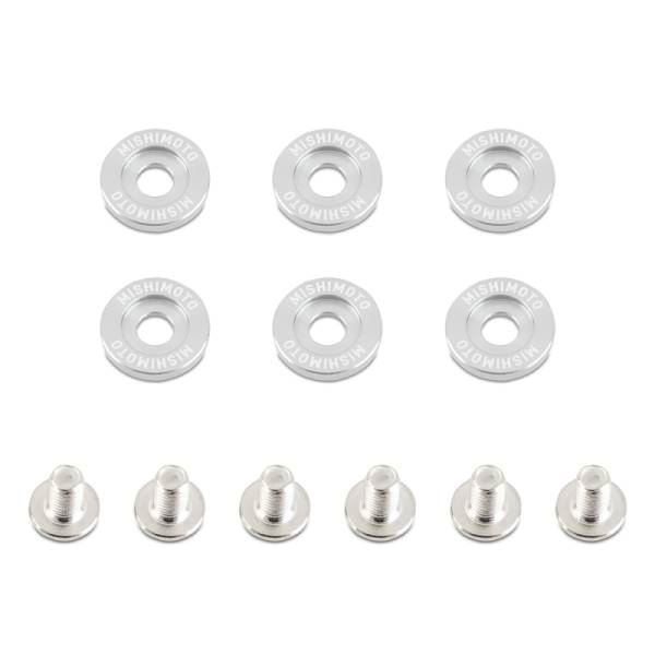 Mishimoto - Mishimoto Small Fender Washer Kit (6pcs) - Silver - MMFW-SM-6SL