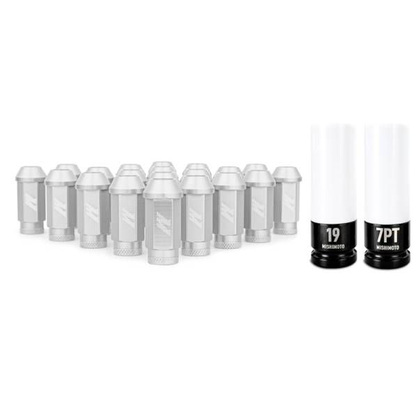 Mishimoto - Mishimoto Aluminum Locking Lug Nuts 1/2 X 20 23pc Set Silver - MMLG-1220-23LSL