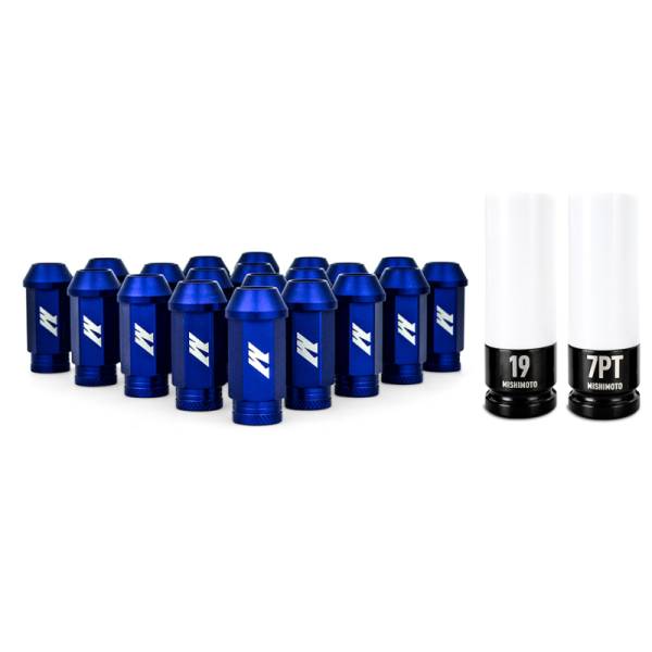 Mishimoto - Mishimoto Aluminum Locking Lug Nuts M12x1.5 20pc Set Blue - MMLG-15-20LBL