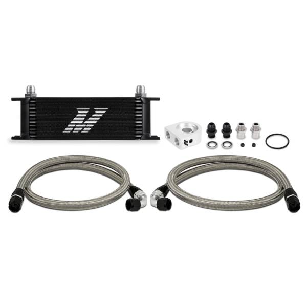 Mishimoto - Mishimoto Universal 13 Row Oil Cooler Kit (Black) - MMOC-U13BK