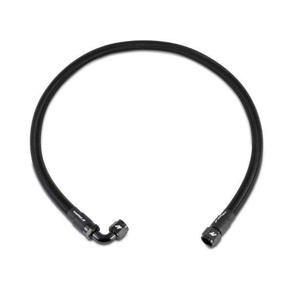 Mishimoto - Mishimoto 3Ft Stainless Steel Braided Hose w/ -10AN Straight/90 Fittings - Black - MMSBH-10-3BK