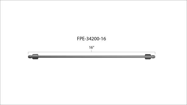 Fleece Performance - Fleece Performance 16 Inch High Pressure Fuel Line 8mm x 3.5mm Line M14 x 1.5 Nuts - FPE-34200-16