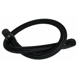 Fleece Performance - Fleece Performance 39.50 Inch 12 Valve Cummins Coolant Bypass Hose Black Nylon Braided - FPE-CLNTBYPS-HS-12V-BLK