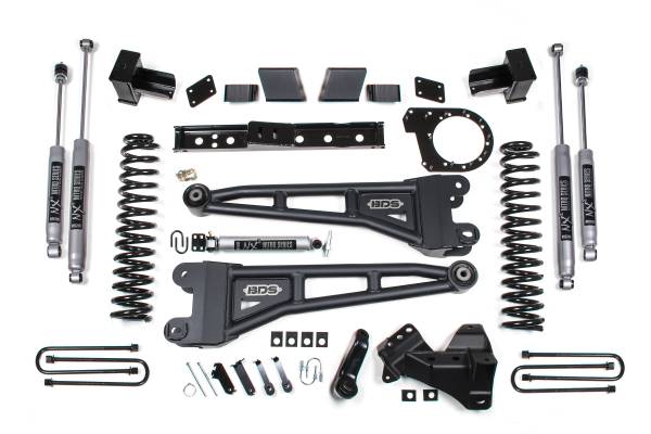 BDS Suspension - BDS Suspension 2020 Ford F350 Dually 6in. Radius arm lift kit - rear shocks block - NX2 - BDS1573H