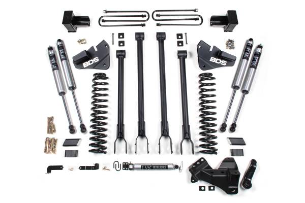 BDS Suspension - BDS Suspension 17-19 F350 DRW 4in. 4-Link Lift Kit Diesel engine - Fox - BDS1577FS